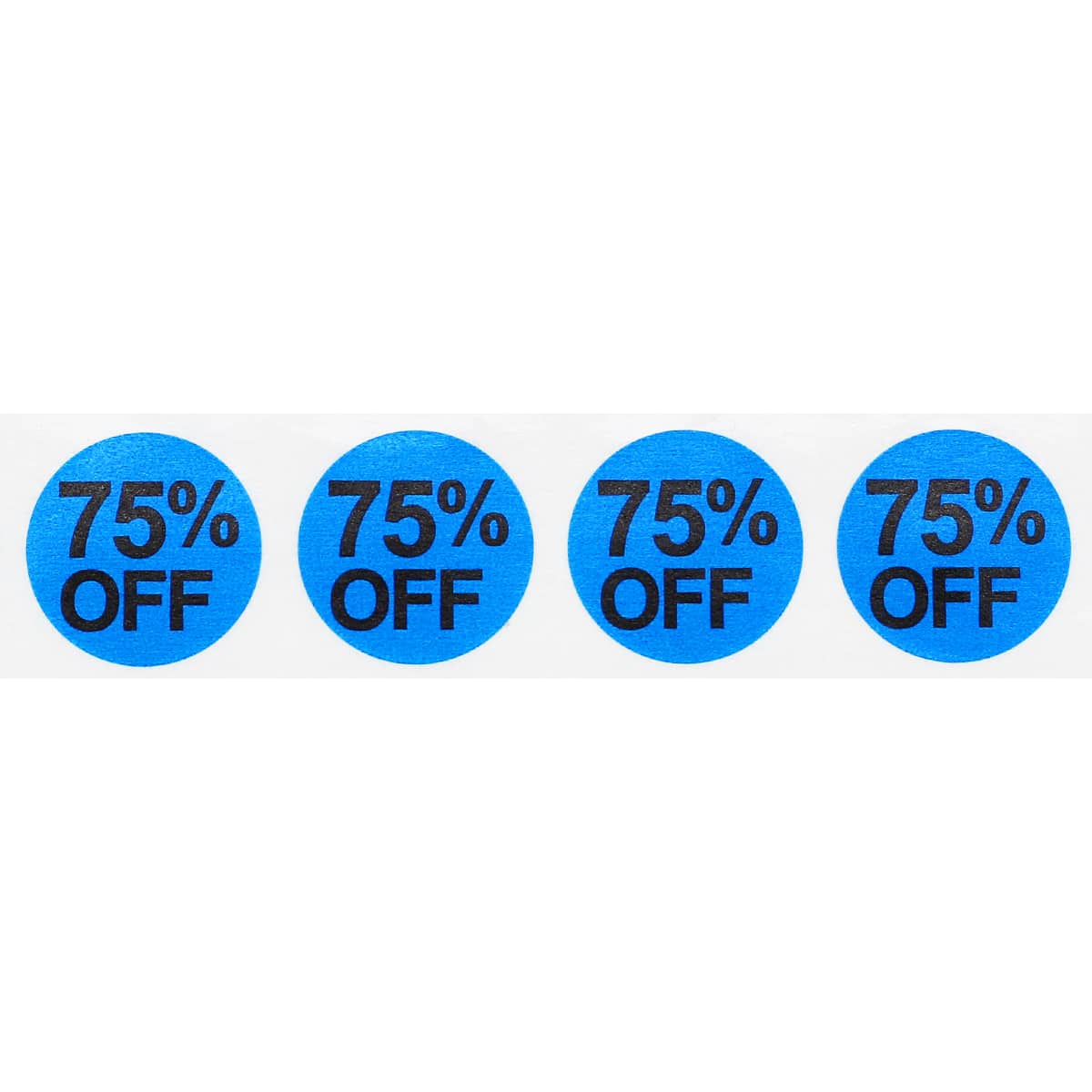 Blue 75 Percent Off Labels 3/4" Quantity 500