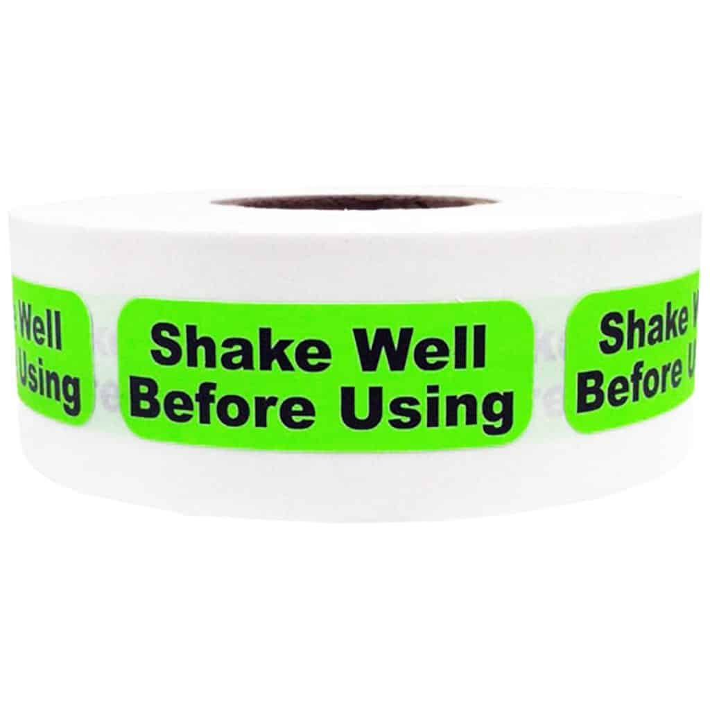 Fluorescent Green Shake Well Before Using Labels