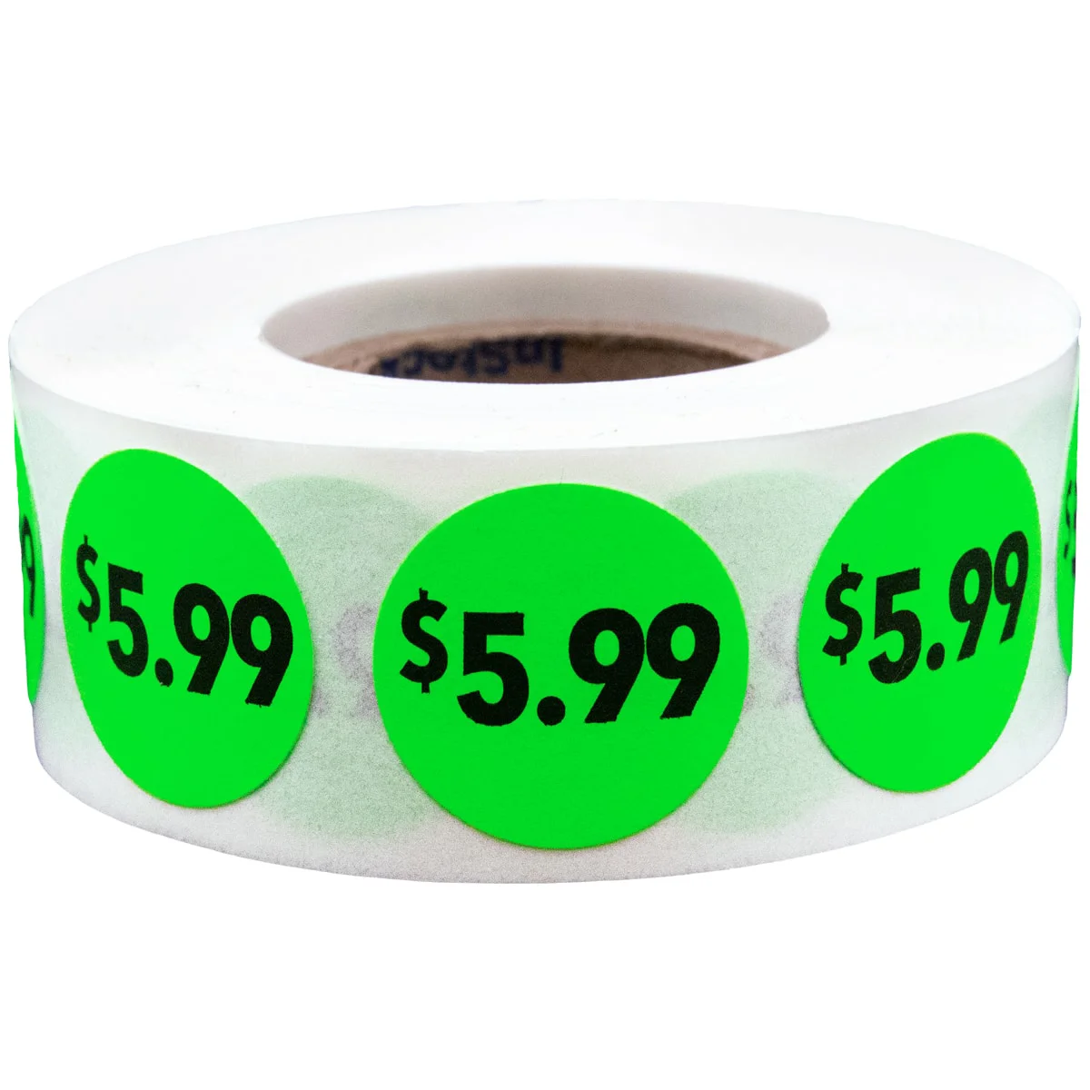 $5.99 Price Stickers Fluorescent Green 3/4" Round Quantity 500 $5.99 Price Stickers Fluorescent Green 3/4" Round Quantity 500