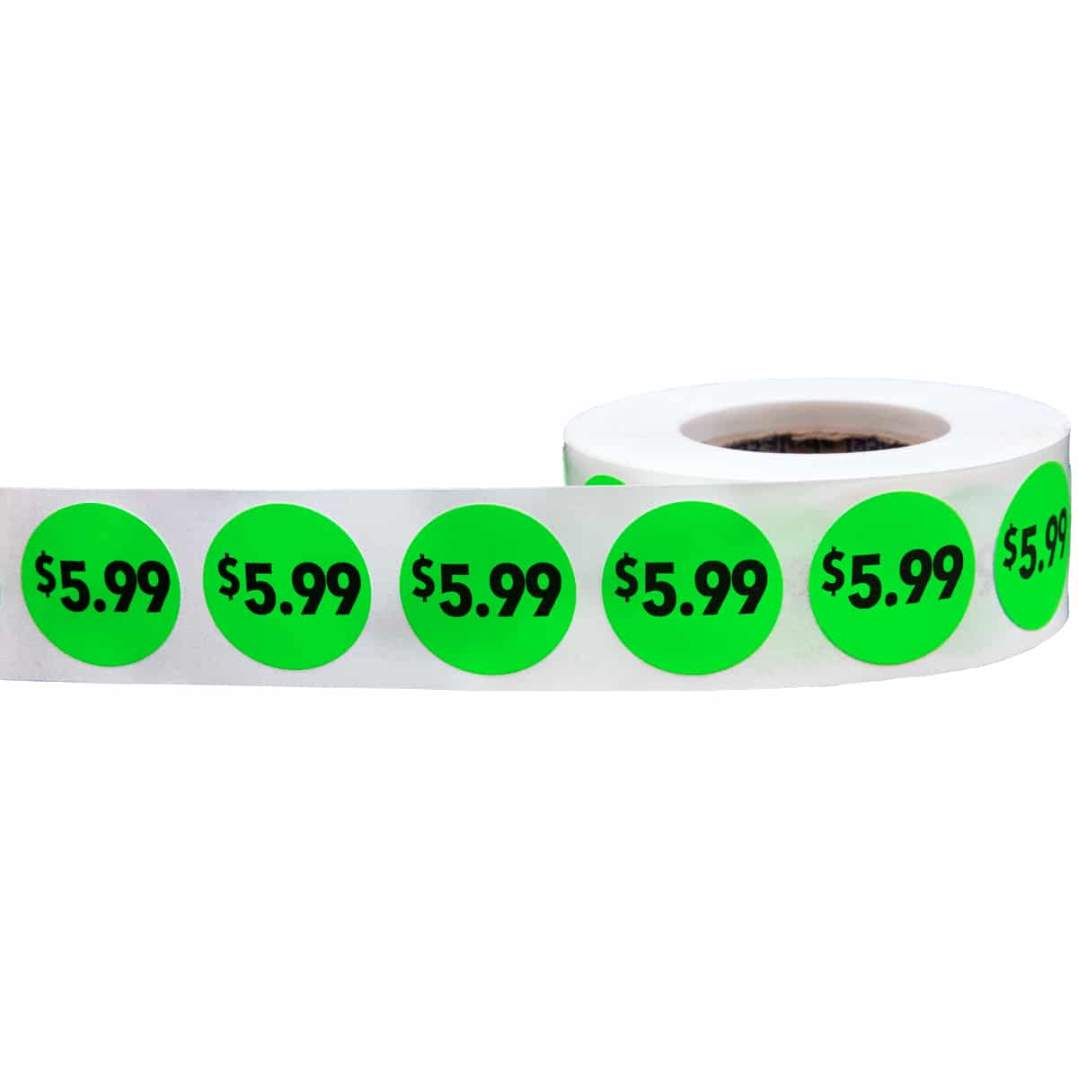$5.99 Price Stickers Fluorescent Green 3/4" Round Quantity 500 $5.99 Price Stickers Fluorescent Green 3/4" Round Quantity 500