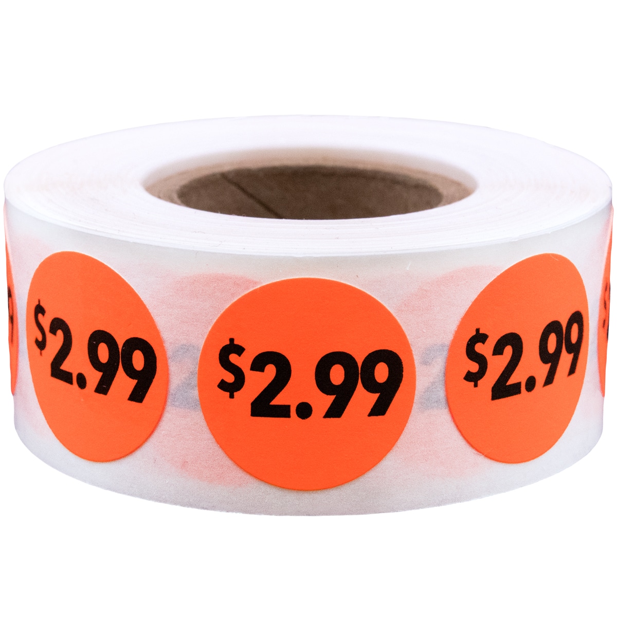$2.99 Price Stickers Fluorescent Red 3/4" Round Quantity 500 $2.99 Price Stickers Fluorescent Red 3/4" Round Quantity 500