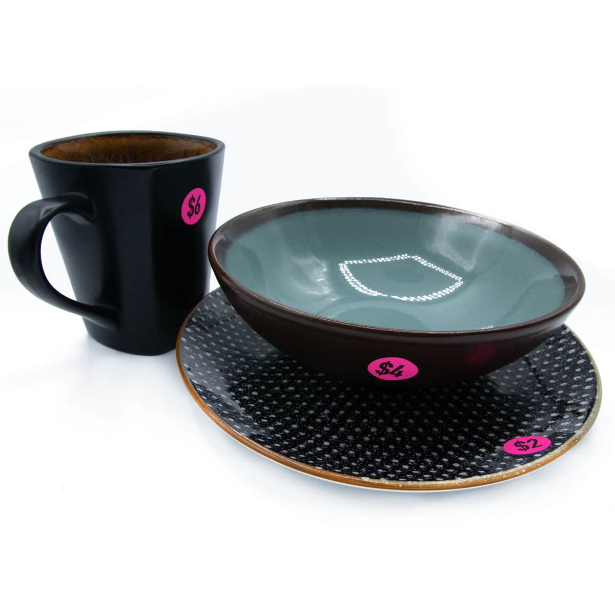 $4 Fluorescent Pink Price Stickers 3/4" QTY 500 $4 Fluorescent Pink Price Stickers 3/4" QTY 500