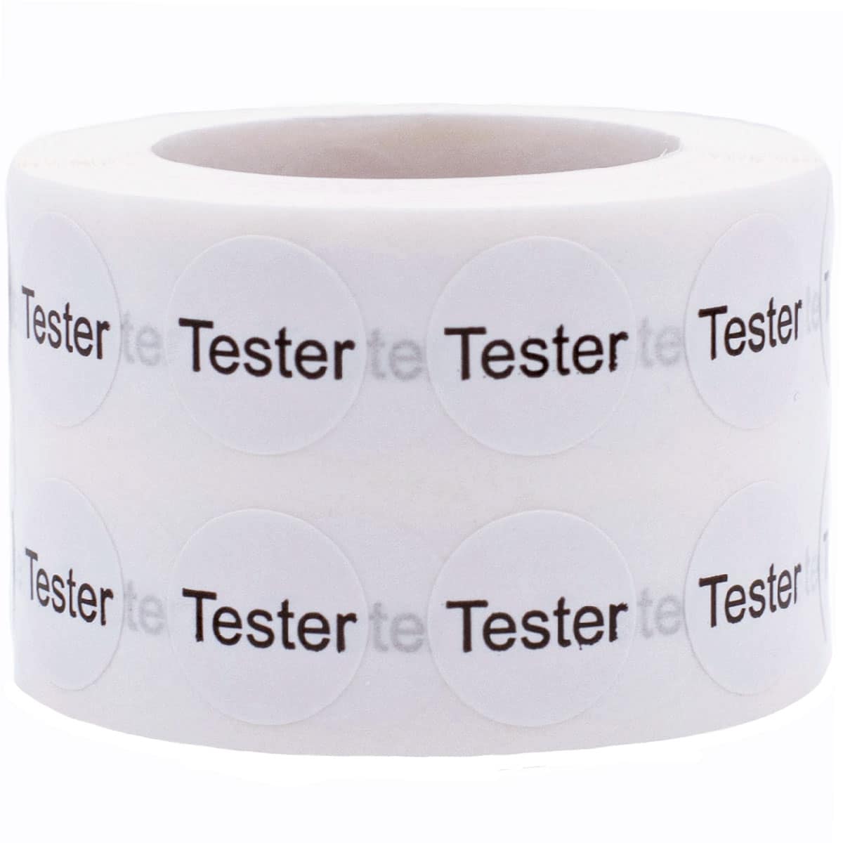 Small White Tester Stickers 1/2" Round QTY 1,000 Small White Tester Stickers 1/2" Round QTY 1,000
