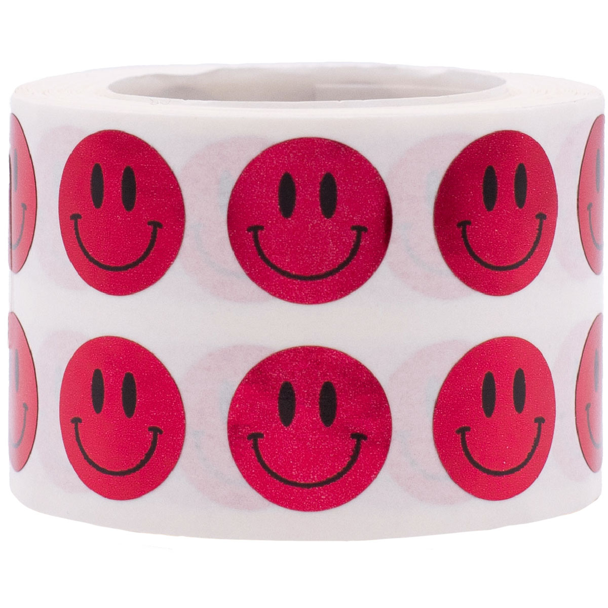 Small Metallic Red Smiley Face Stickers 1/2" QTY 1,000 Small Metallic Red Smiley Face Stickers 1/2" QTY 1,000