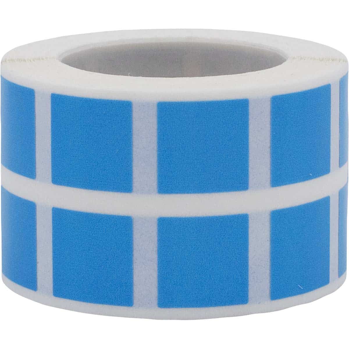 Small Light Blue Stickers 1/2" Square Quantity 1,000
