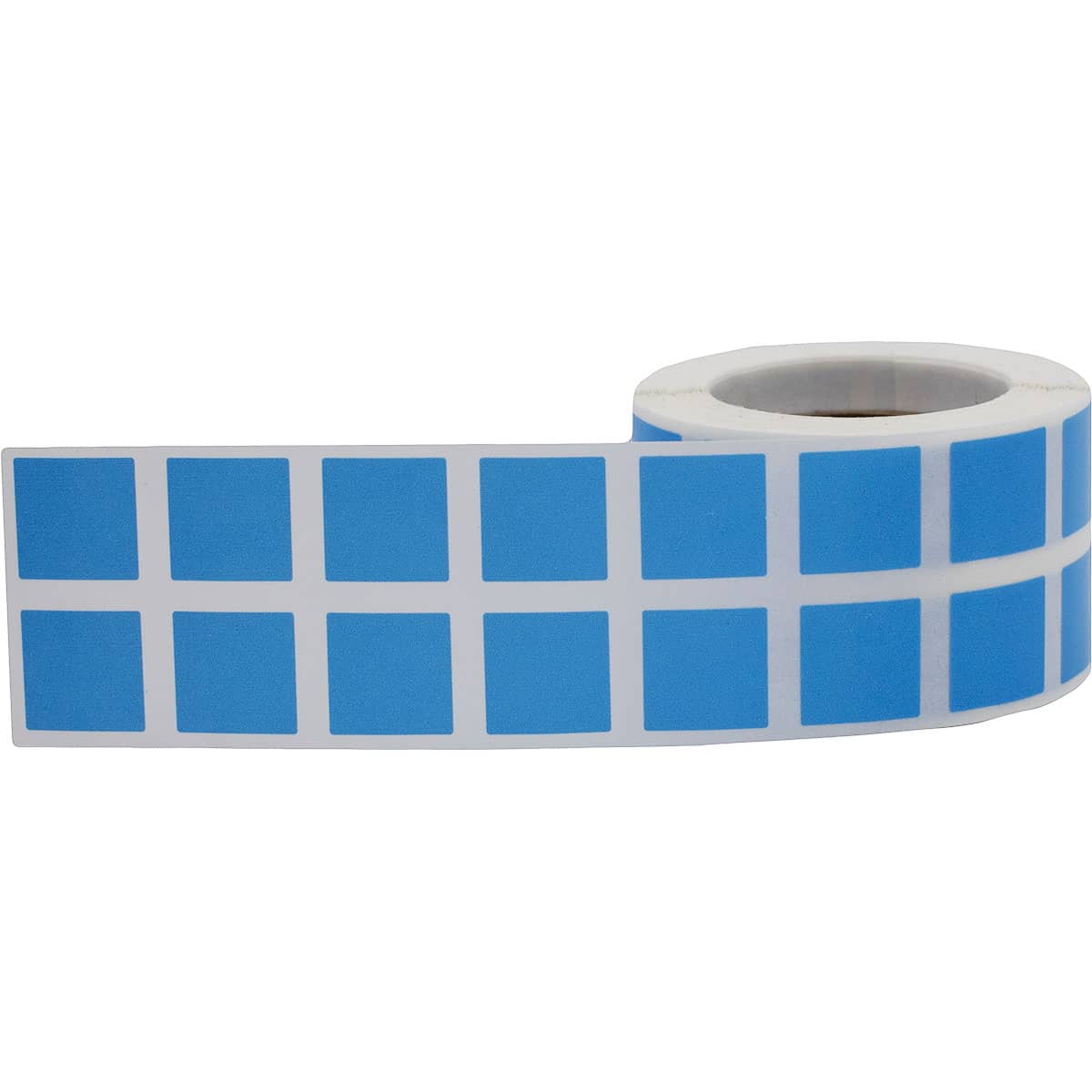 Small Light Blue Stickers 1/2" Square Quantity 1,000