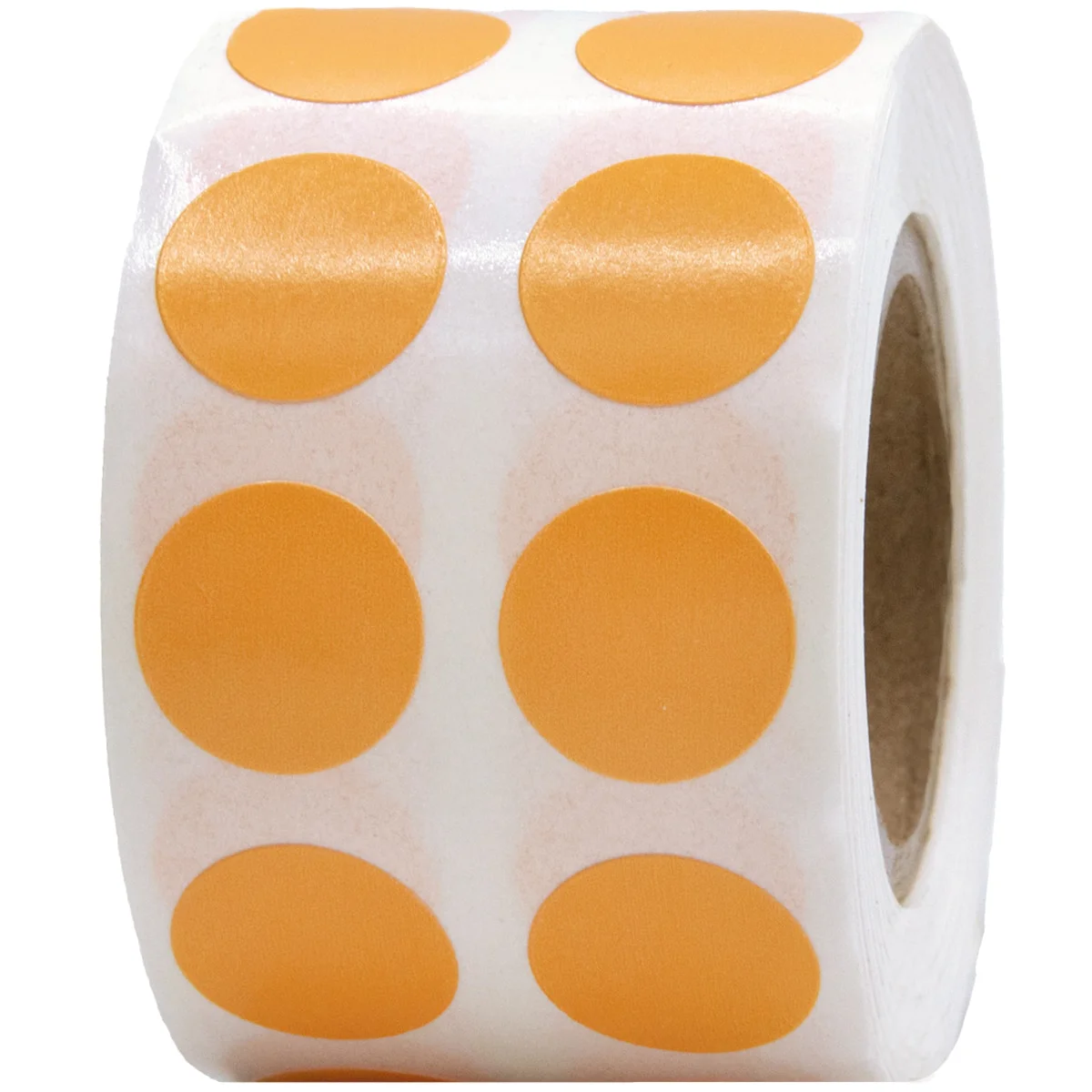 Small Peach Dot Stickers 1/2" Round QTY 1,000 Small Peach Dot Stickers 1/2" Round QTY 1,000