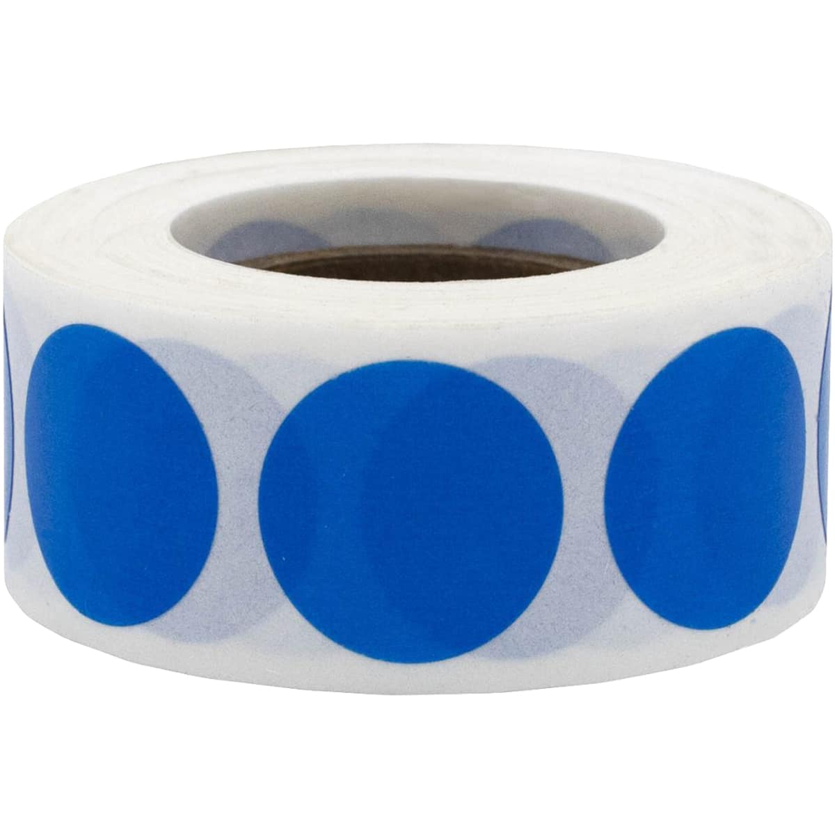Blue Transparent Labels 3/4" Round QTY 500
