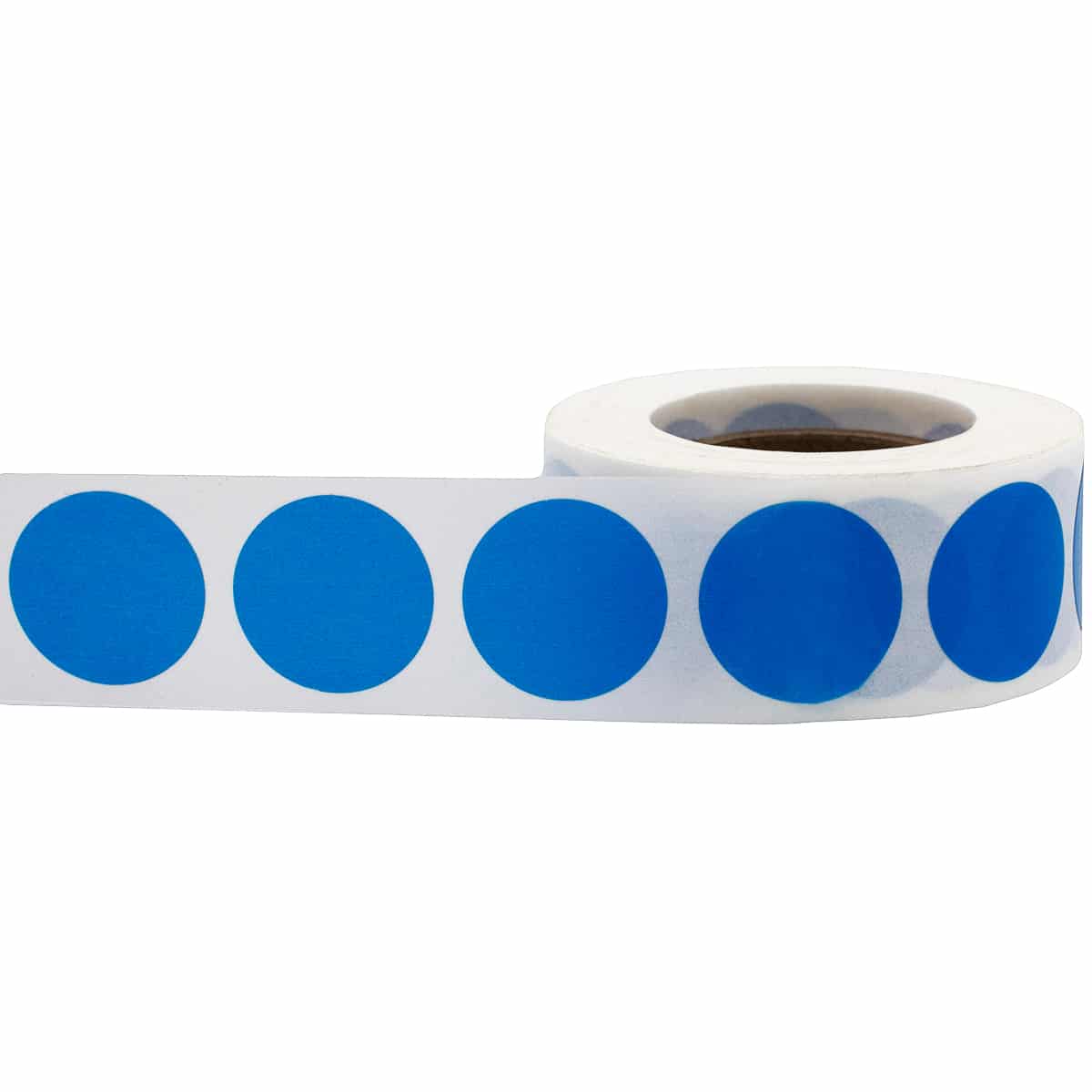 Blue Transparent Labels 3/4" Round QTY 500