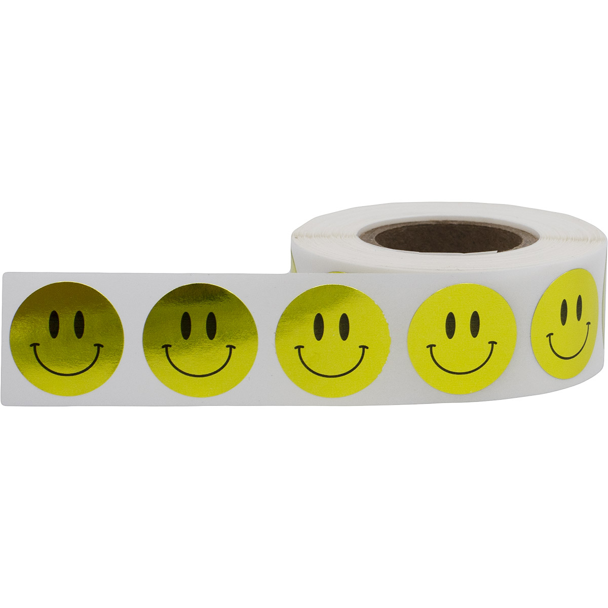 Metallic Gold Smiley Face Stickers 3/4" QTY 500 Metallic Gold Smiley Face Stickers 3/4" QTY 500