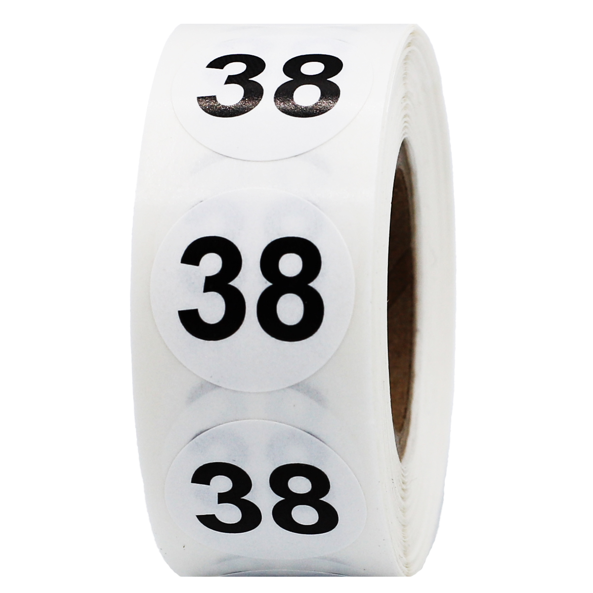 Number 38 Labels 3/4" Round Quantity 500 Number 38 Labels 3/4" Round Quantity 500