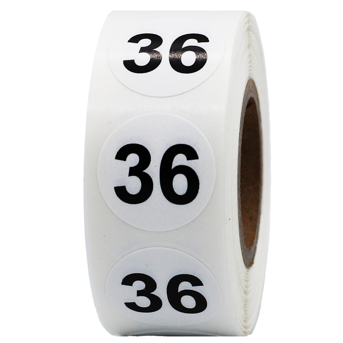 Number 36 Labels 3/4" Round Quantity 500