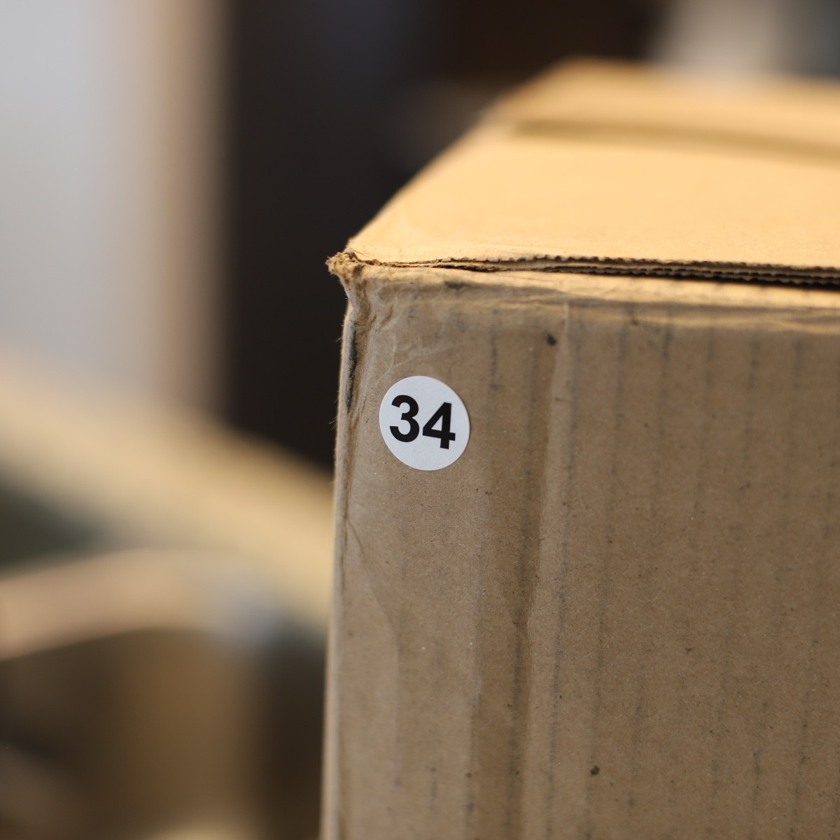 Number 34 Labels 3/4" Round Quantity 500