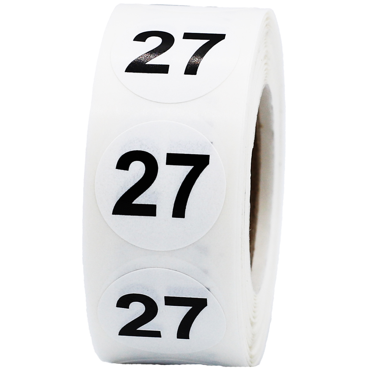 Number 27 Labels 3/4" Round Quantity 500 Number 27 Labels 3/4" Round Quantity 500