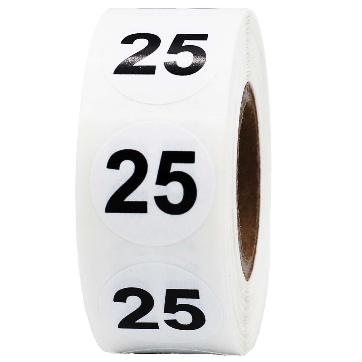 Number 25 Labels 3/4" Round Quantity 500 Number 25 Labels 3/4" Round Quantity 500