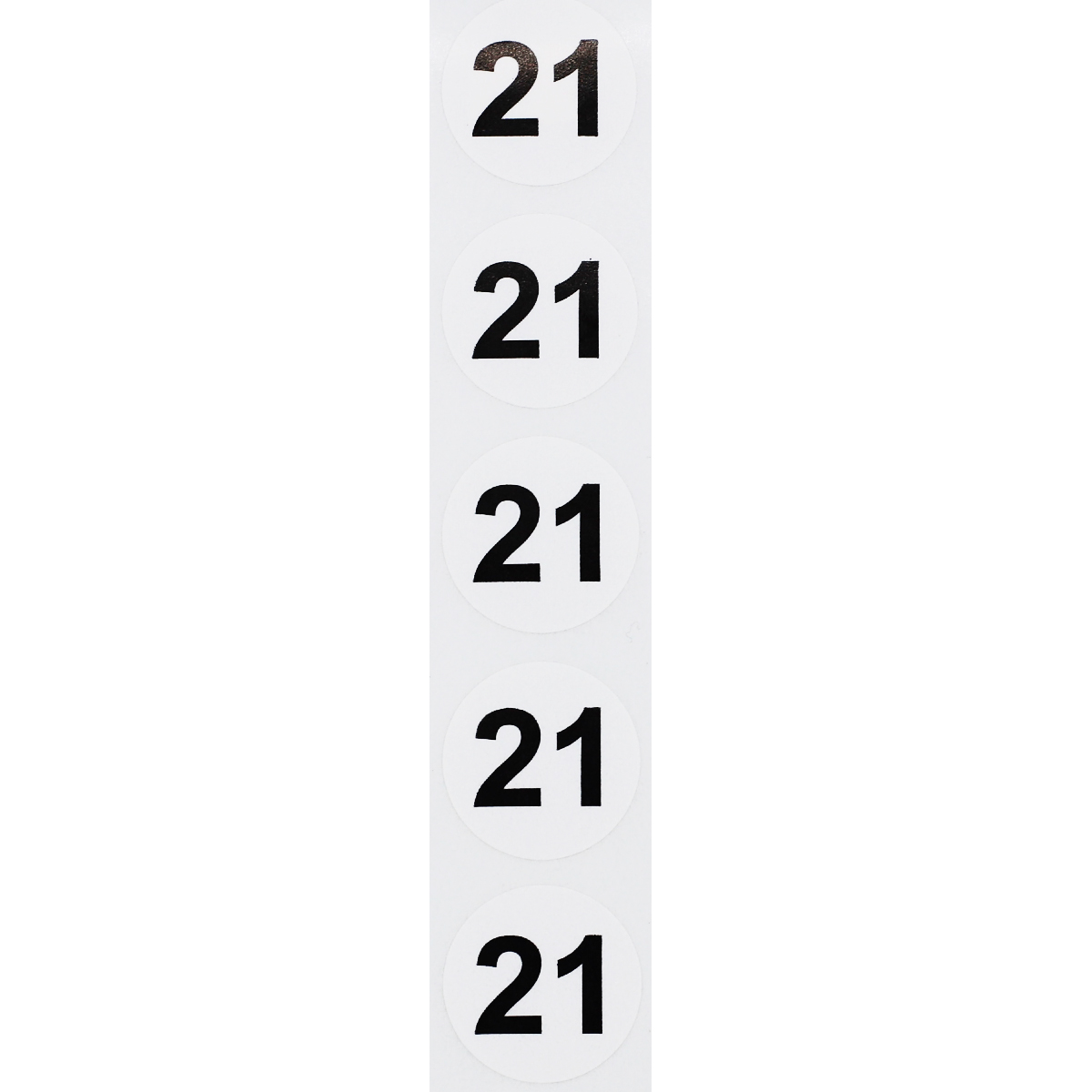 Number 30 Stickers 3/4" Round Quantity 500