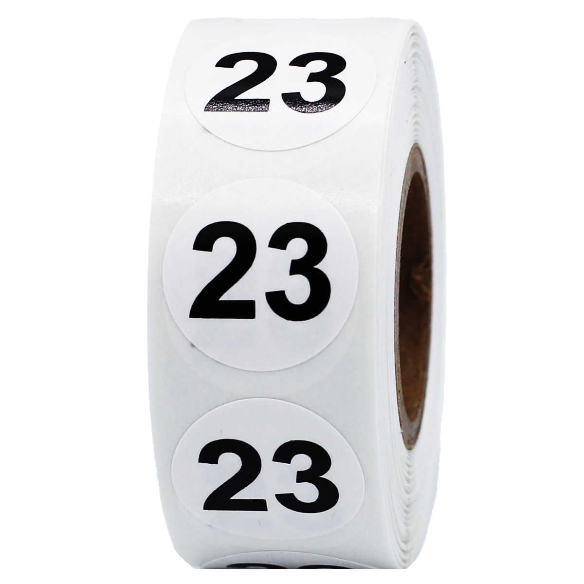 Number 23 Stickers 3/4" Round Quantity 500 Number 23 Stickers 3/4" Round Quantity 500
