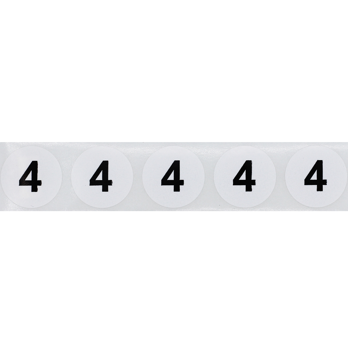 White Number 4 Stickers 3/4" Quantity 500 White Number 4 Stickers 3/4" Quantity 500