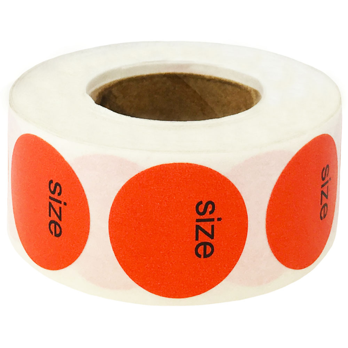 Blank Red Shoe Apparel Size Stickers QTY 500