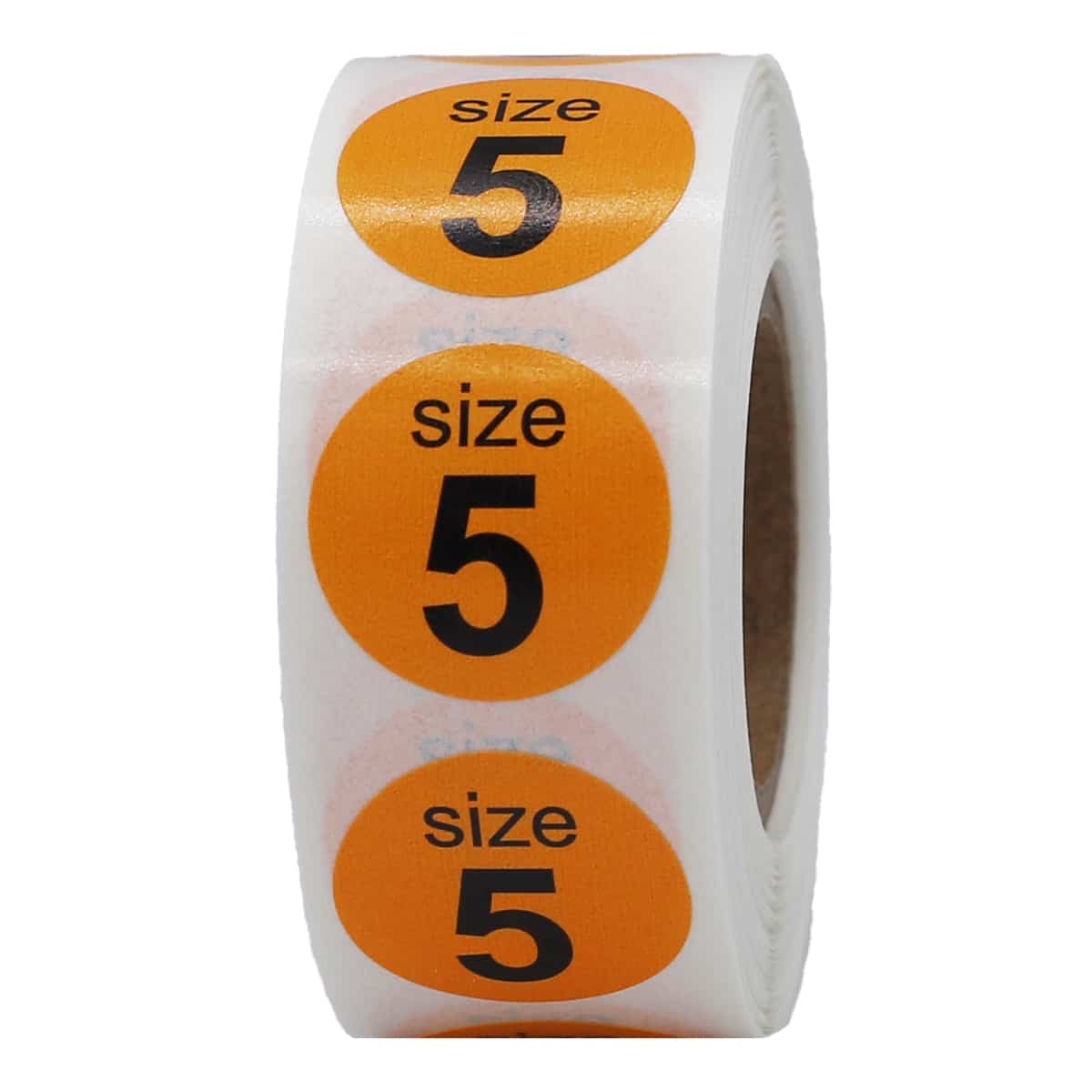 Round Color Coded Shoe Size Stickers