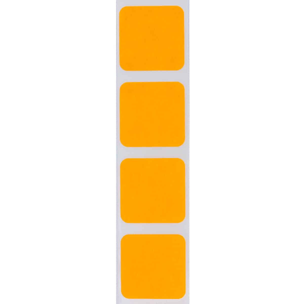 Fluorescent Orange Stickers 1" Square QTY 500 Fluorescent Orange Stickers 1" Square QTY 500