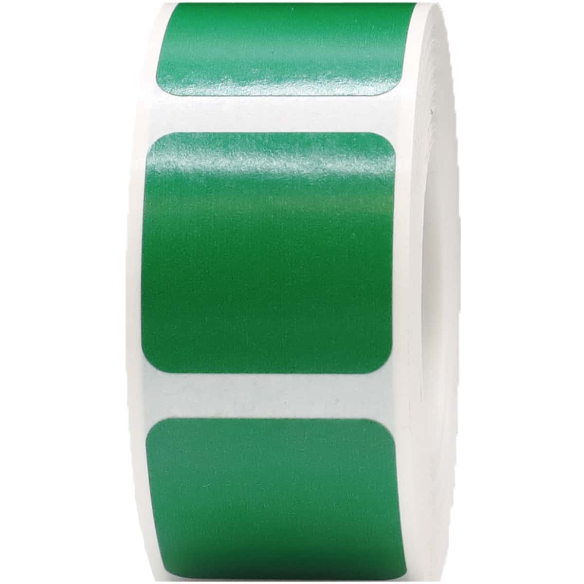 Green Stickers 1" Square QTY 500