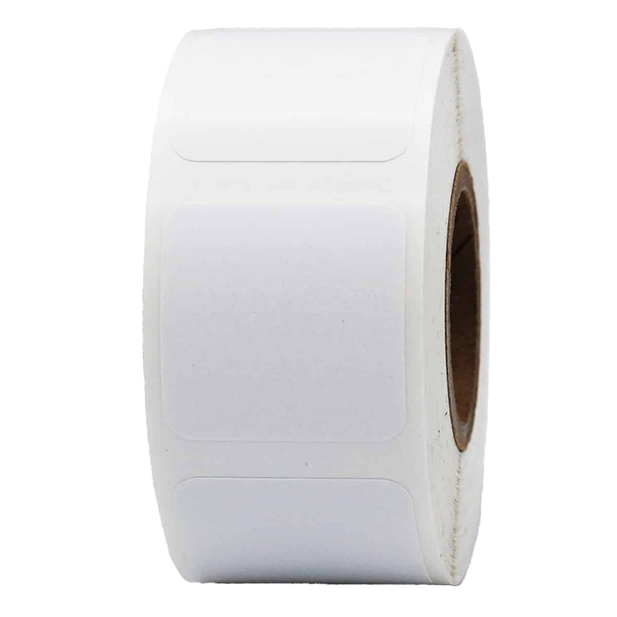 White Stickers 1" Square QTY 500
