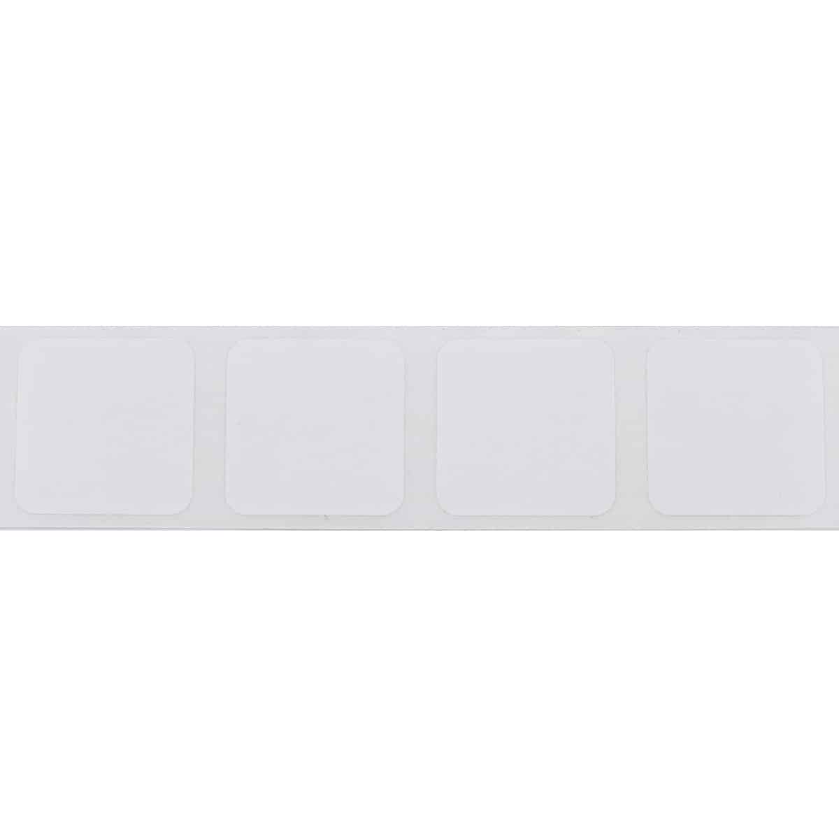 White Stickers 1" Square QTY 500