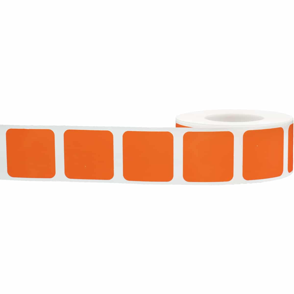 Orange Stickers 1" Square QTY 500 Orange Stickers 1" Square QTY 500
