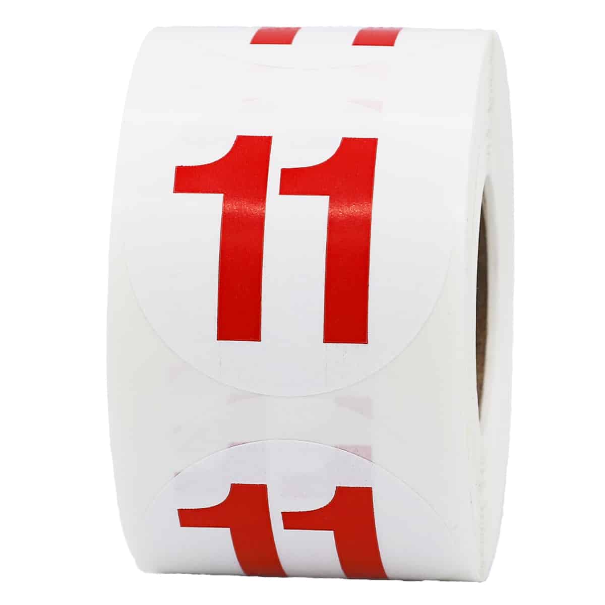 Number 11 Stickers Color Coded 1.5" Round Quantity 500 Number 11 Stickers Color Coded 1.5" Round Quantity 500