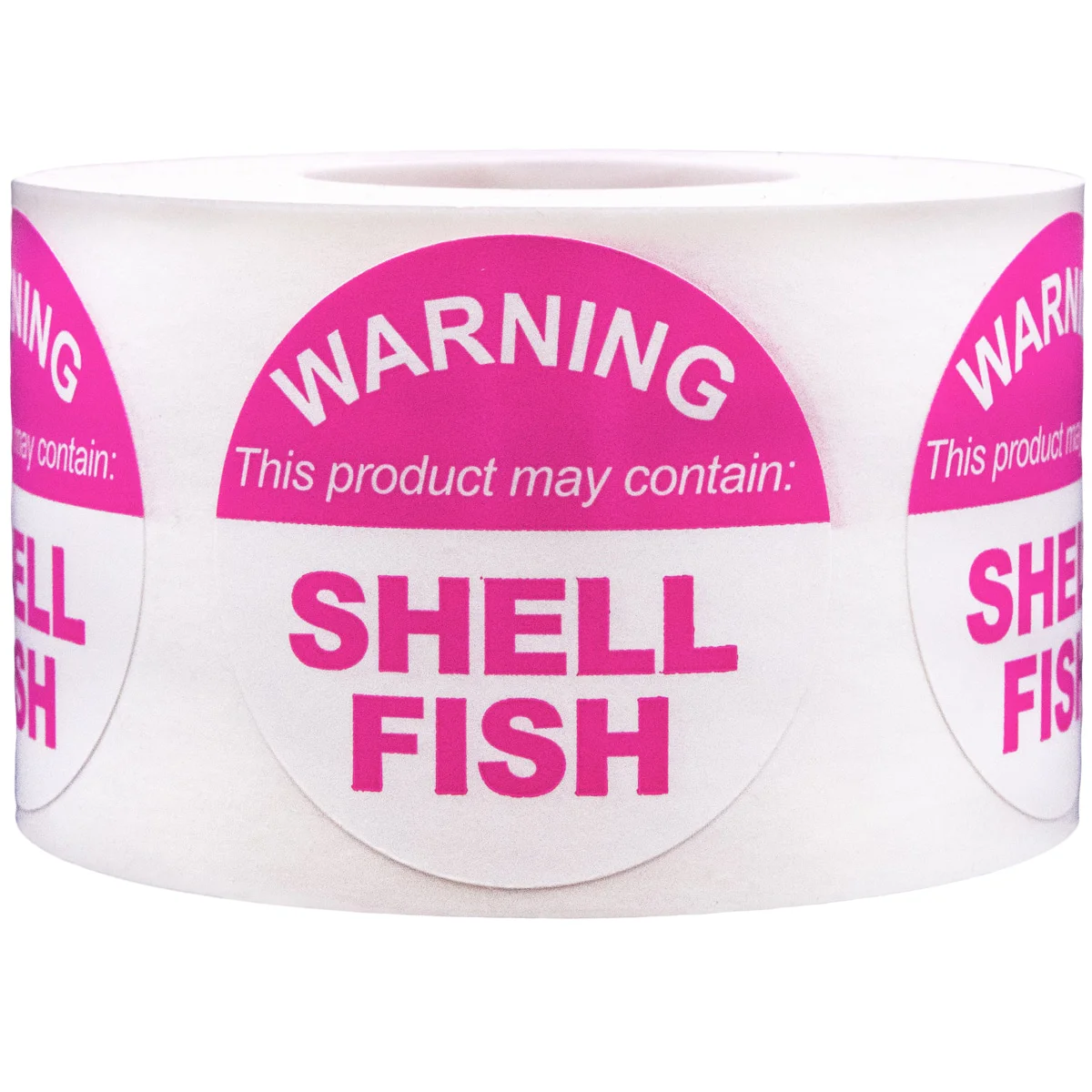 May Contain Shell Fish Diet Warning Labels QTY 500 May Contain Shell Fish Diet Warning Labels QTY 500