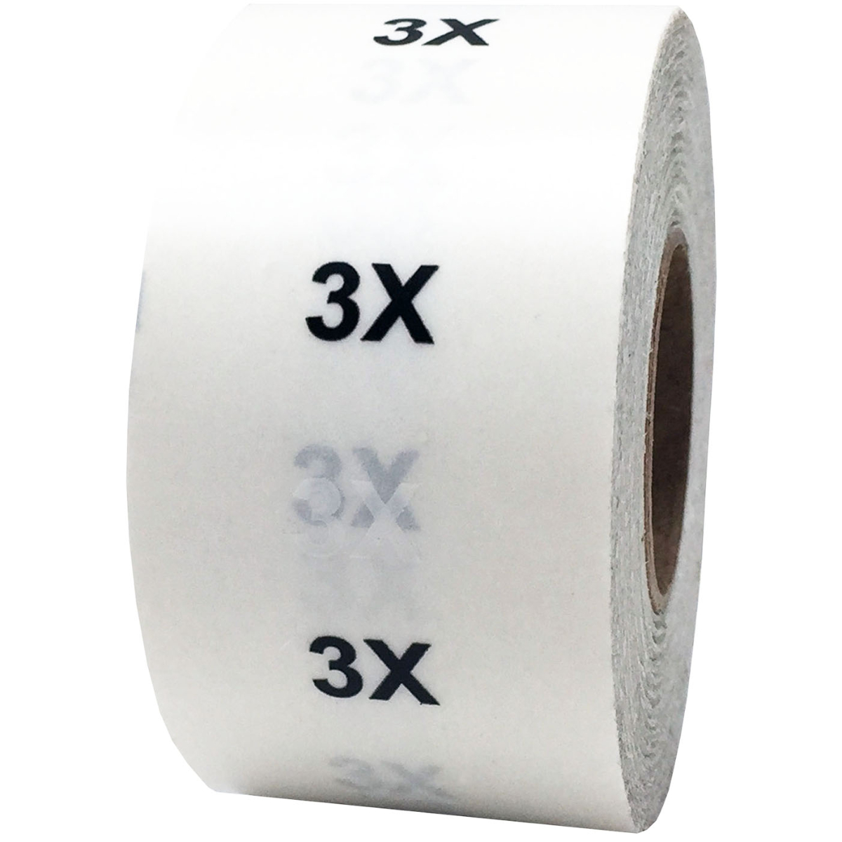 White Black Modern Ultra Clear Size Strip Labels for Shirts 1.25″ x 5″ QTY 125