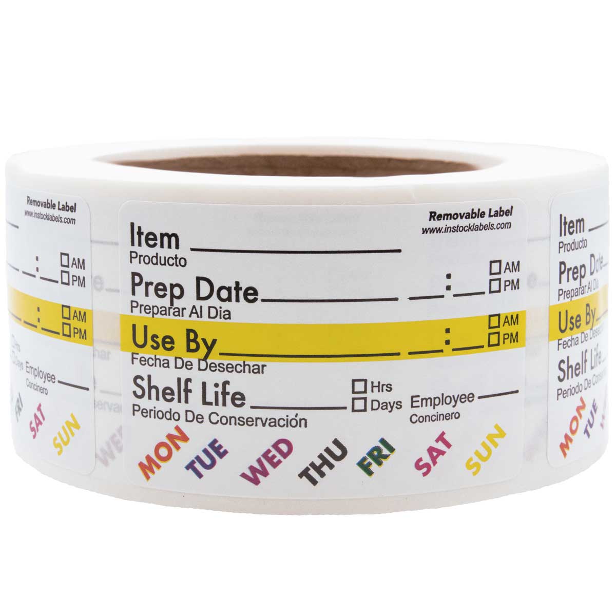 Removable/Writable Use By Shelf Life Labels | 2" x 3"