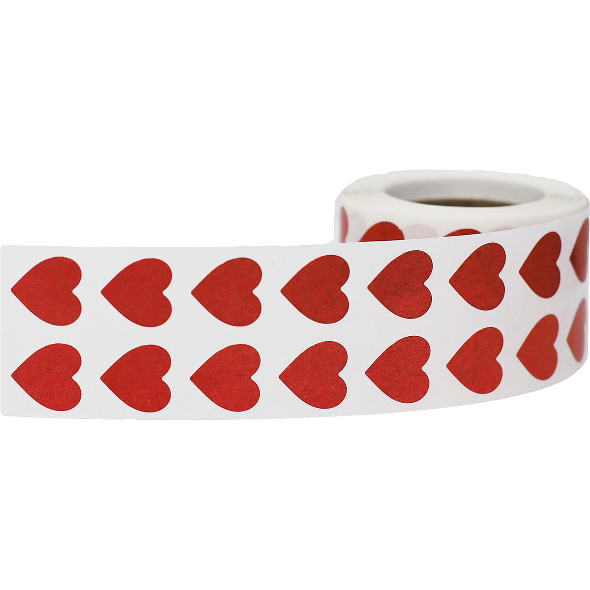 Small Red Sparkle Heart Stickers 1/2" Wide Small Red Sparkle Heart Stickers 1/2" Wide