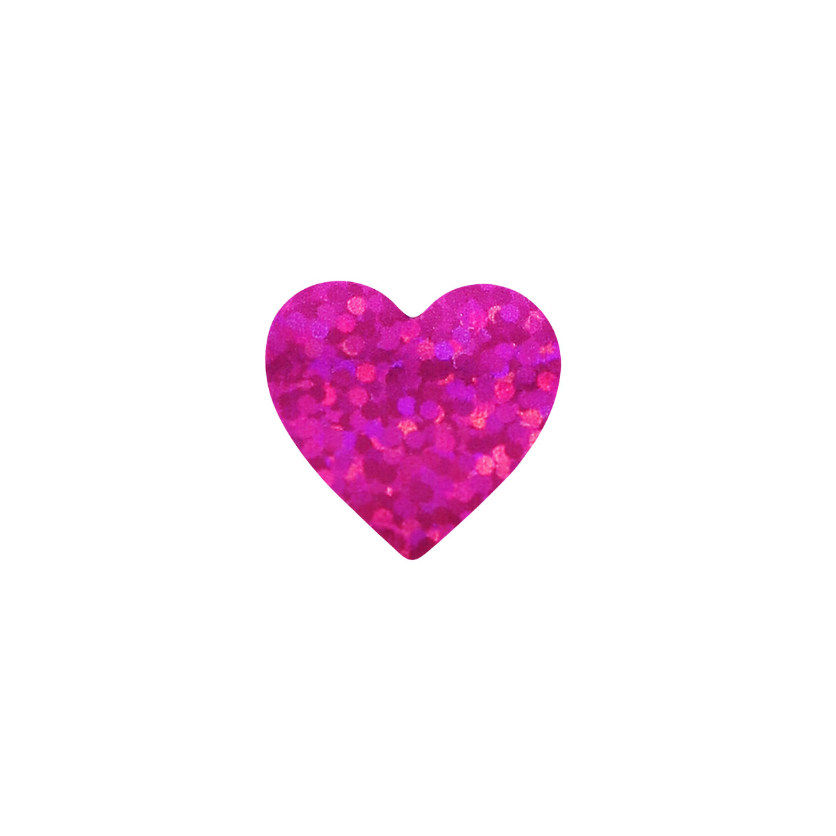 Pink Holographic Sparkle Heart Stickers 3/4 Inch