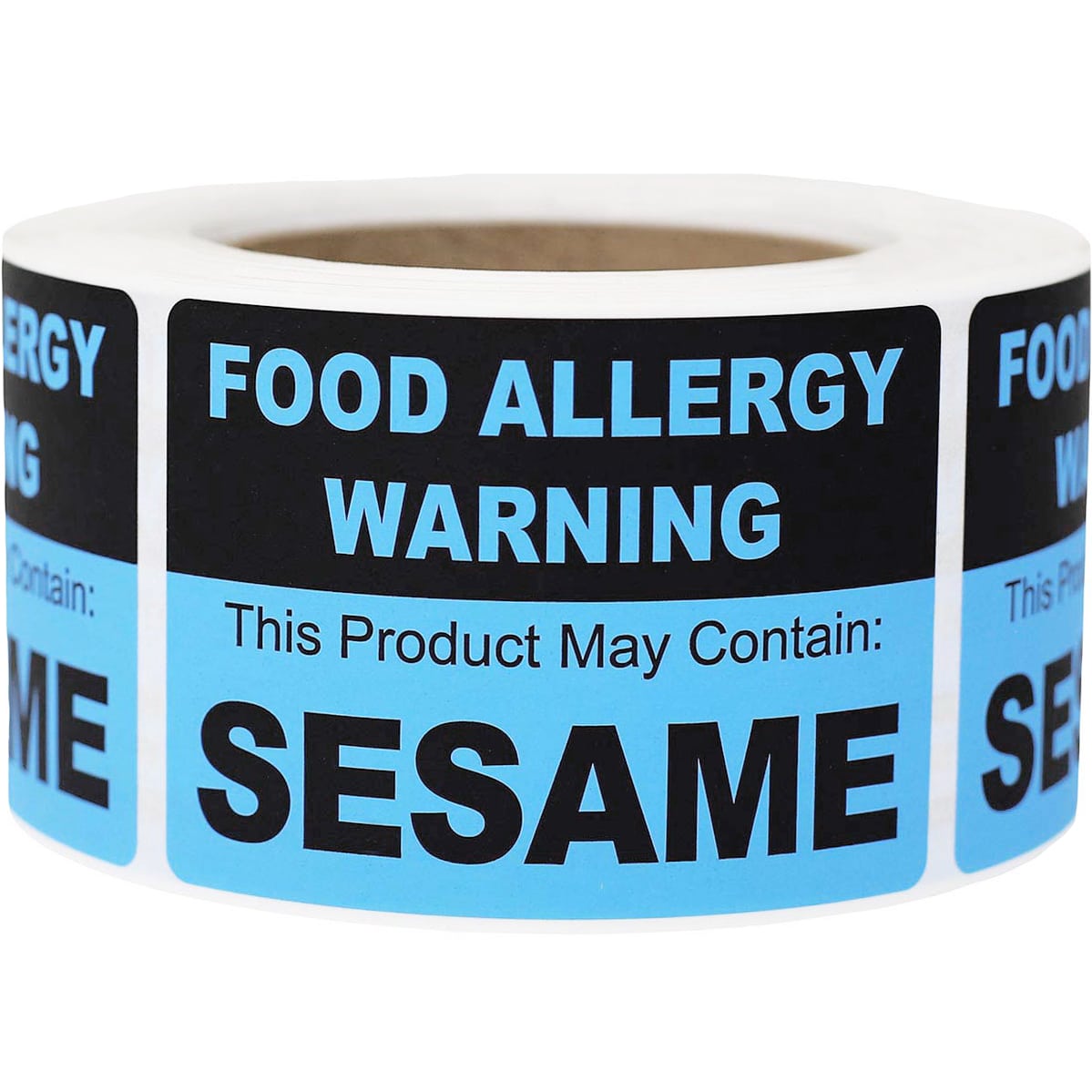 May Contain Sesame Allergy Warning Labels | 2.5" x 3.5" Rectangle QTY 500