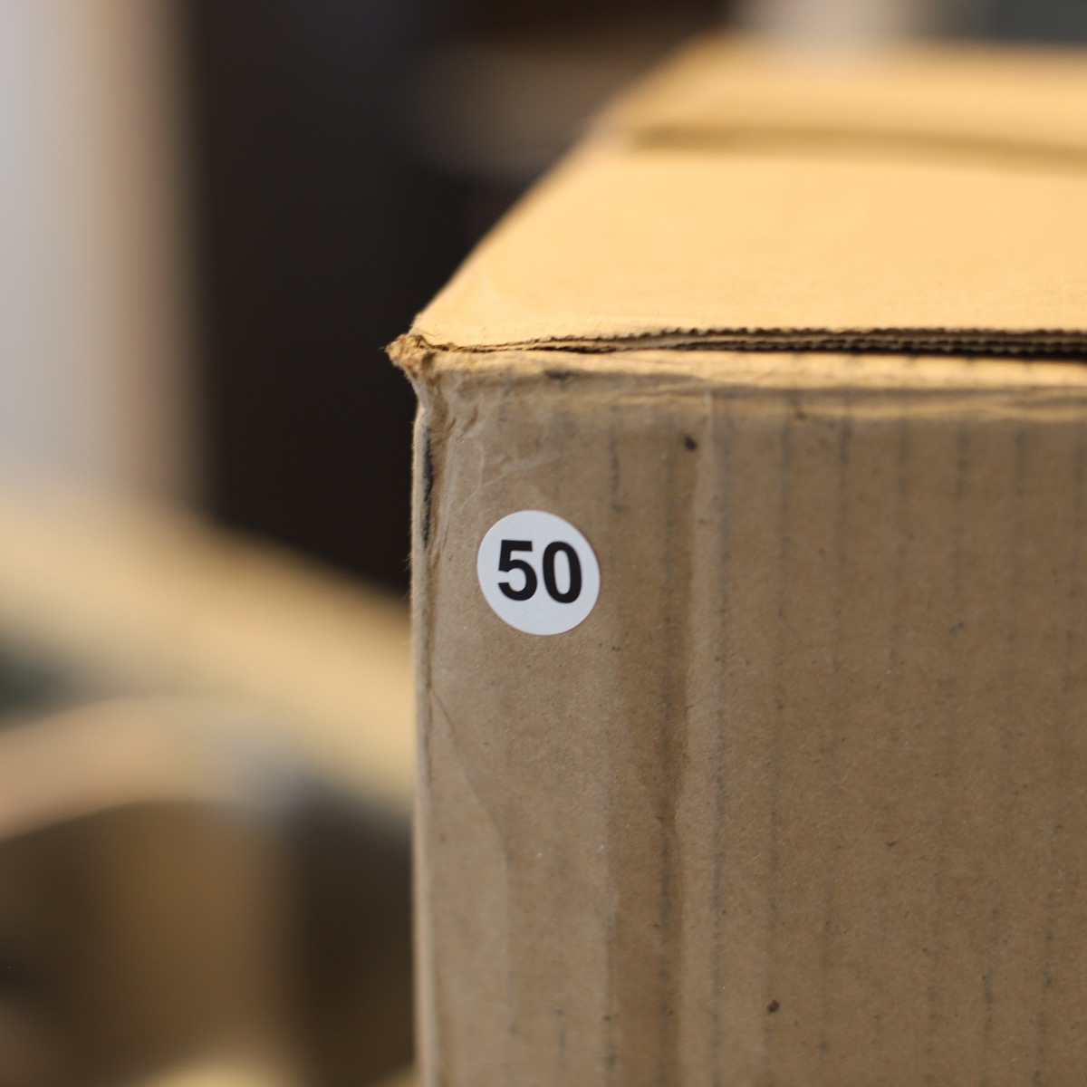 Number 50 Labels 3/4" Round Quantity 500