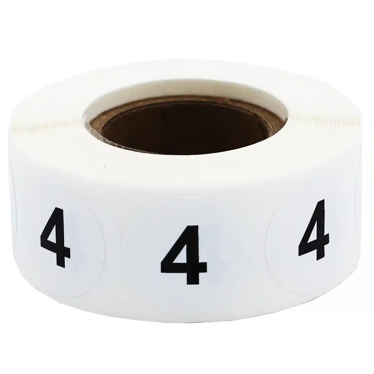 White Number 4 Stickers 3/4" Quantity 500 White Number 4 Stickers 3/4" Quantity 500