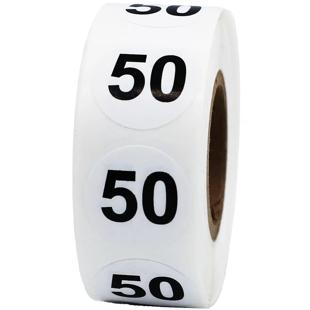 Number 50 Labels 3/4" Round Quantity 500
