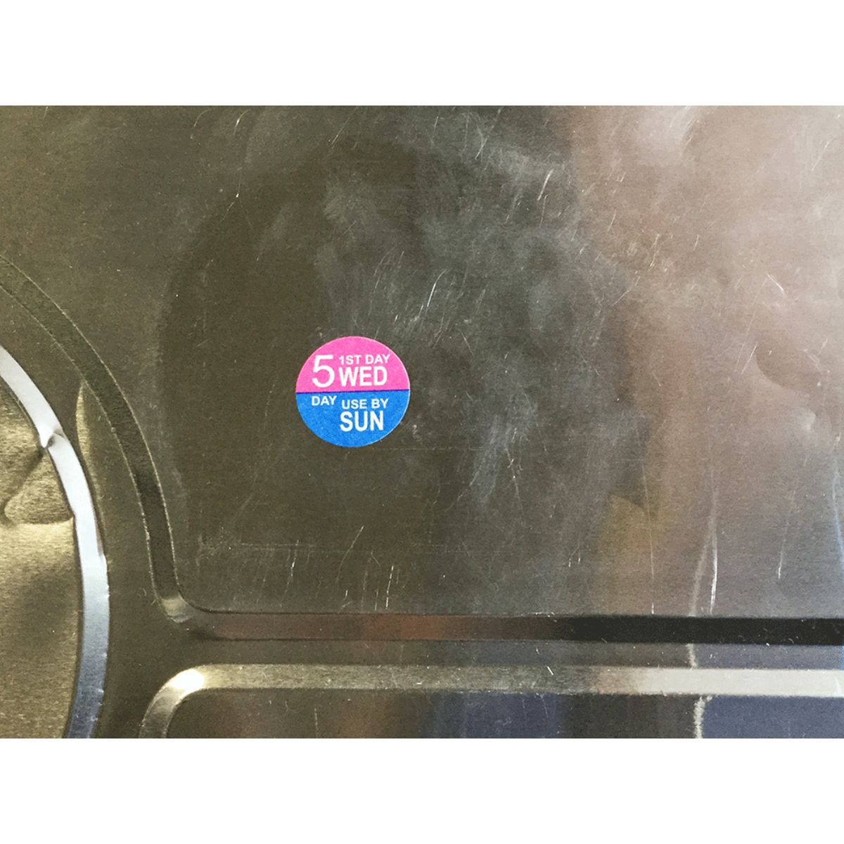 Wednesday Through Sunday Dissolvable 5 Day Food Rotation Labels QTY 500