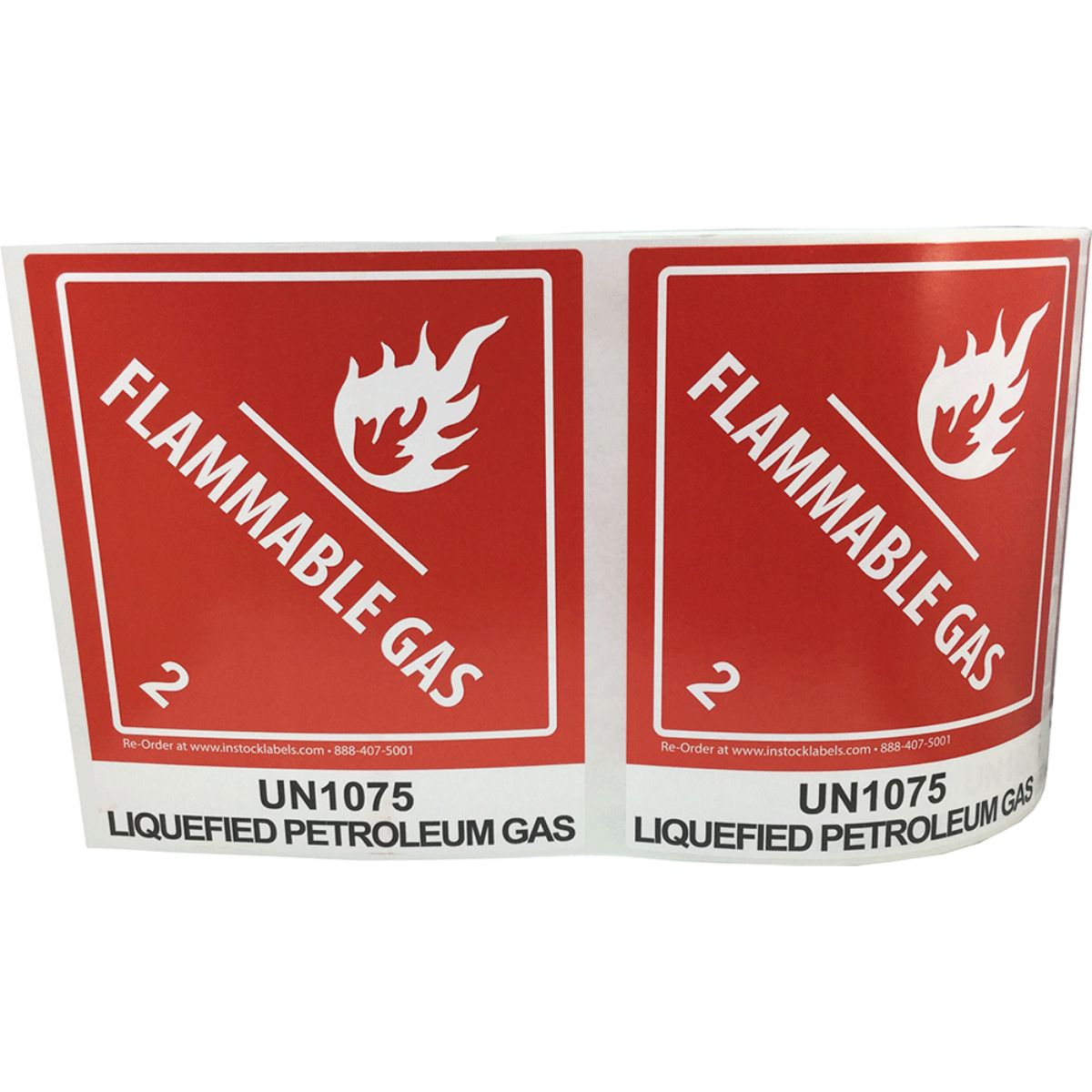 DOT UN1075 Liquefied Petroleum Gas Warning Labels Class 2 Quantity 500 DOT UN1075 Liquefied Petroleum Gas Warning Labels Class 2 Quantity 500