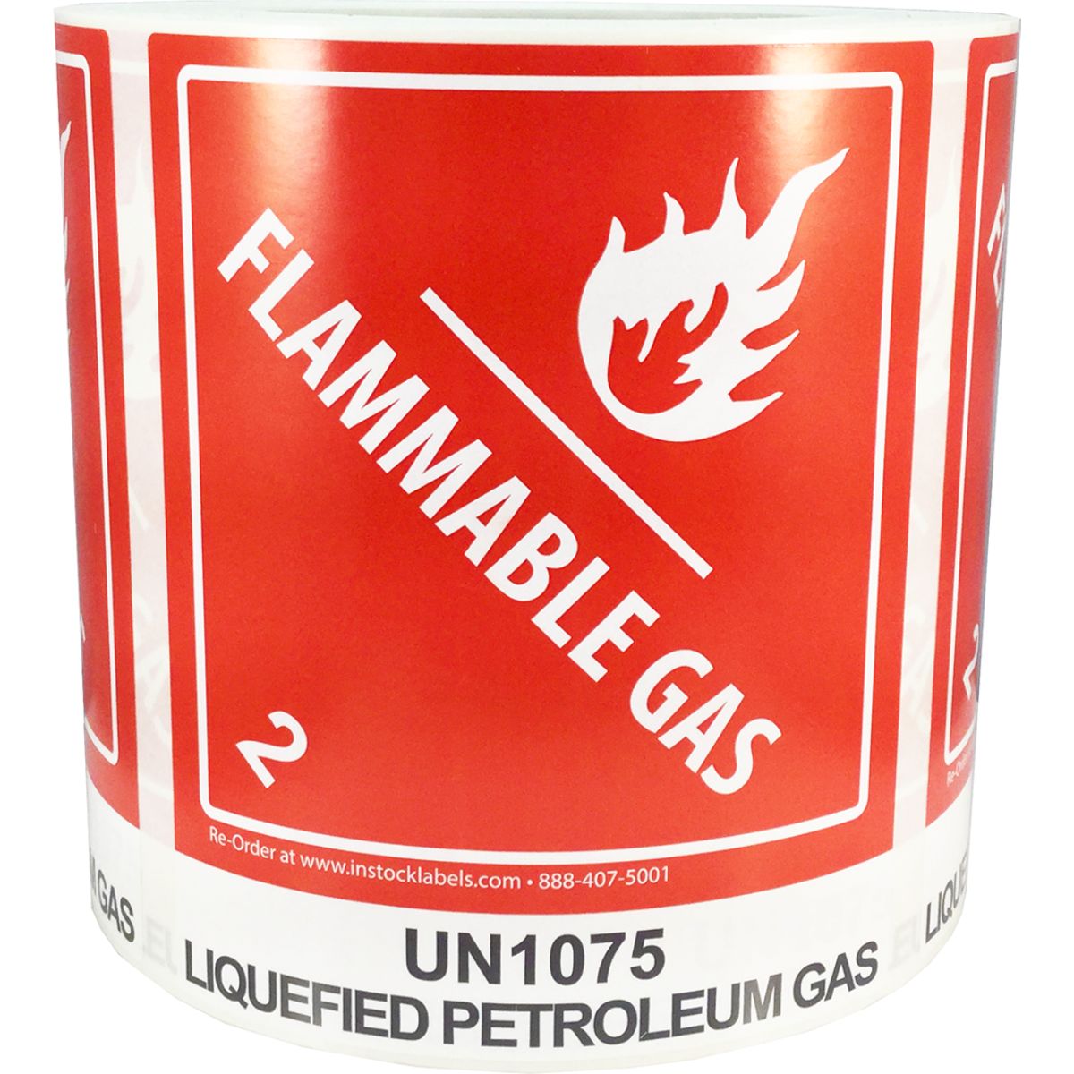 DOT UN1075 Liquefied Petroleum Gas Warning Labels Class 2 Quantity 500 DOT UN1075 Liquefied Petroleum Gas Warning Labels Class 2 Quantity 500