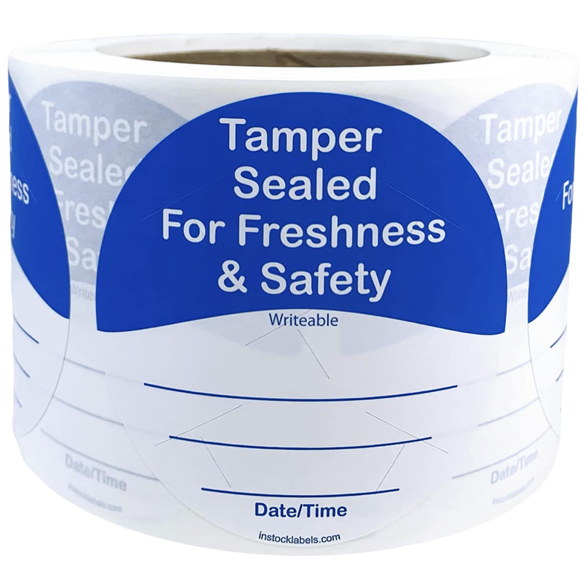 Sealed For Freshness and Safety Labels | Blue 3" Round QTY 500 Sealed For Freshness and Safety Labels | Blue 3" Round QTY 500
