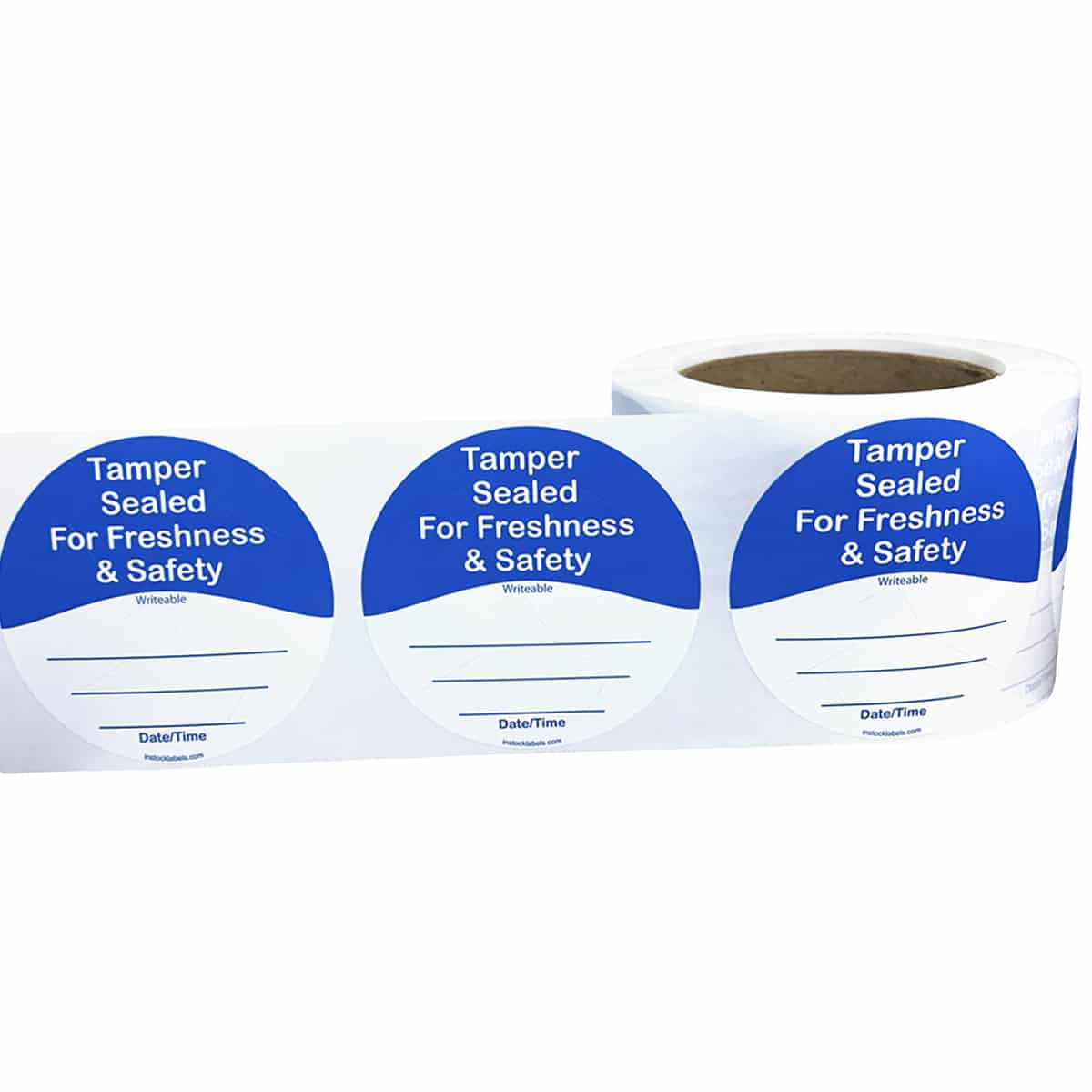 Sealed For Freshness and Safety Labels | Blue 3" Round QTY 500 Sealed For Freshness and Safety Labels | Blue 3" Round QTY 500