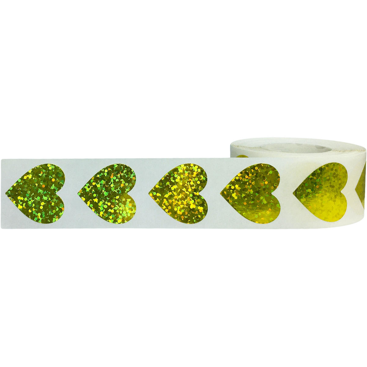 Yellow Sparkle Heart Stickers 3/4 Inch Yellow Sparkle Heart Stickers 3/4 Inch