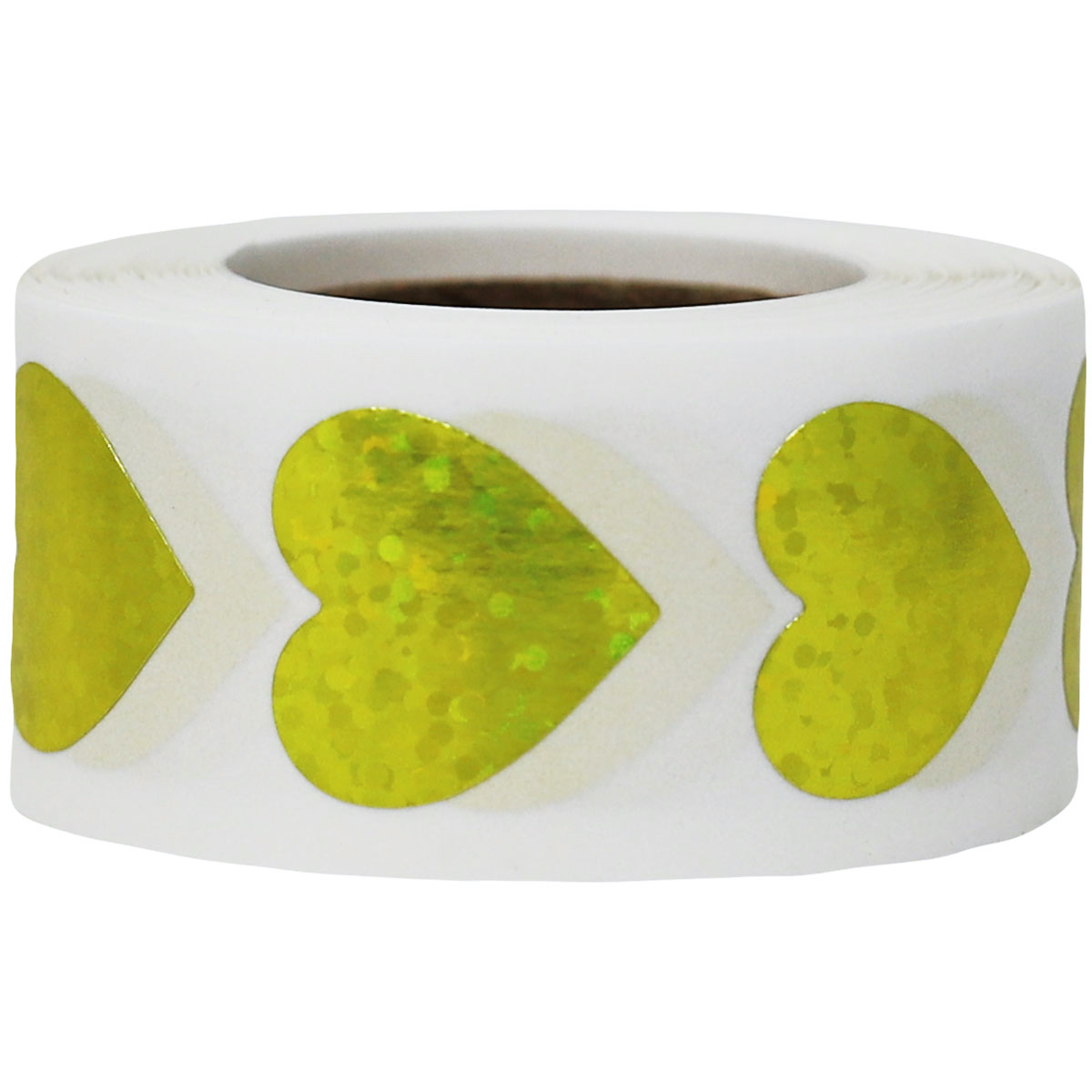 Yellow Sparkle Heart Stickers 3/4 Inch Yellow Sparkle Heart Stickers 3/4 Inch