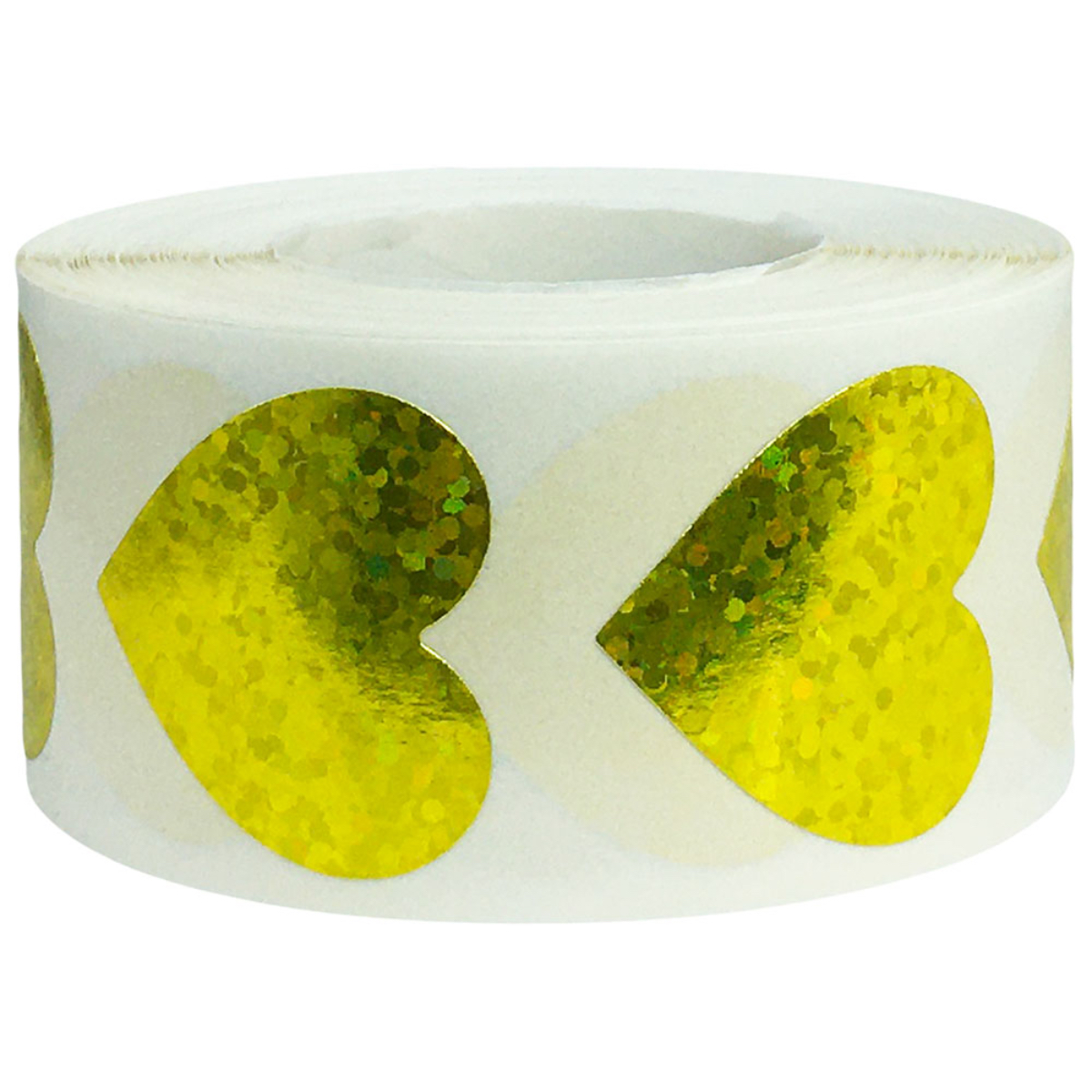 Yellow Sparkle Heart Stickers 3/4 Inch Yellow Sparkle Heart Stickers 3/4 Inch