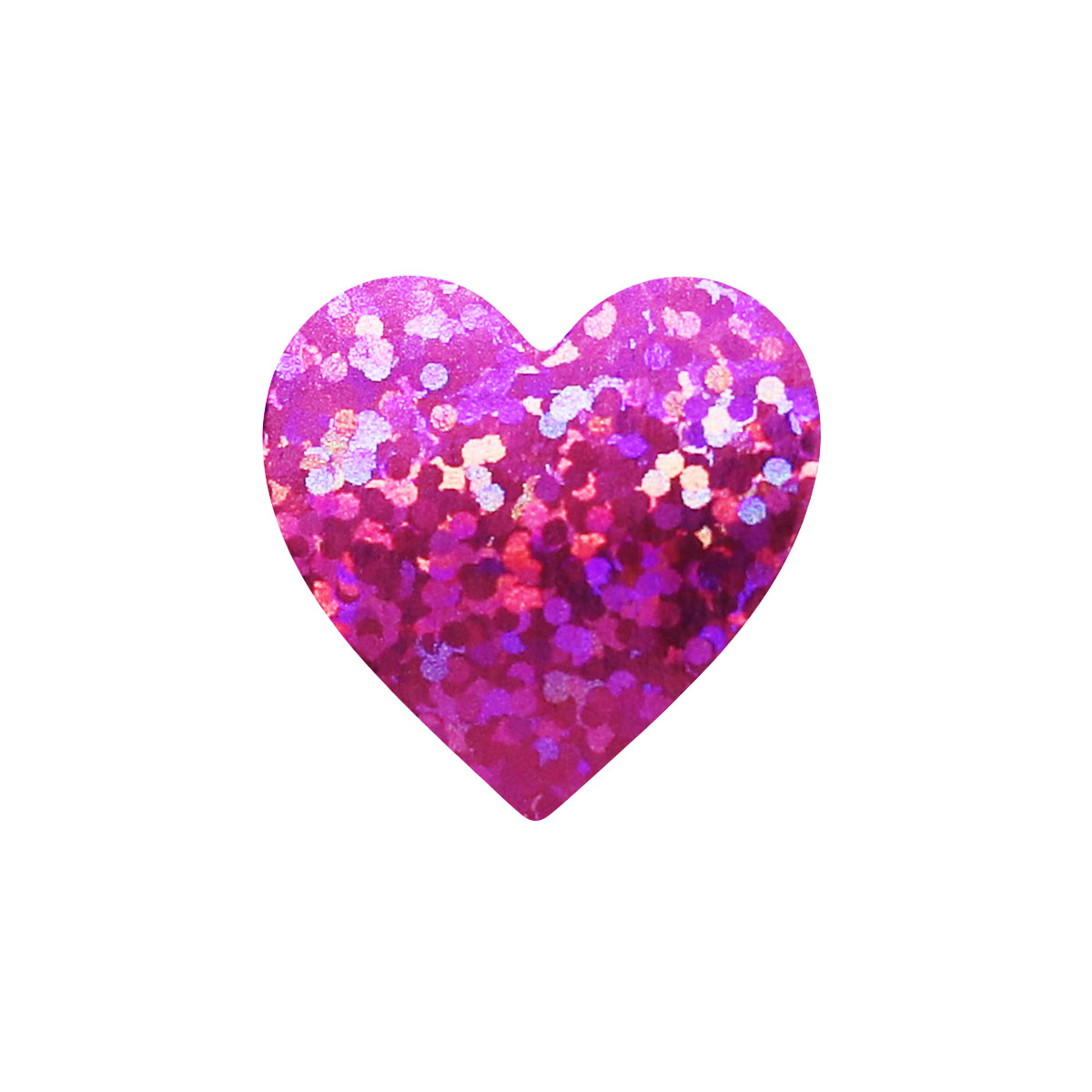 Hot Pink Sparkle Heart Stickers 1" Inch Hot Pink Sparkle Heart Stickers 1" Inch