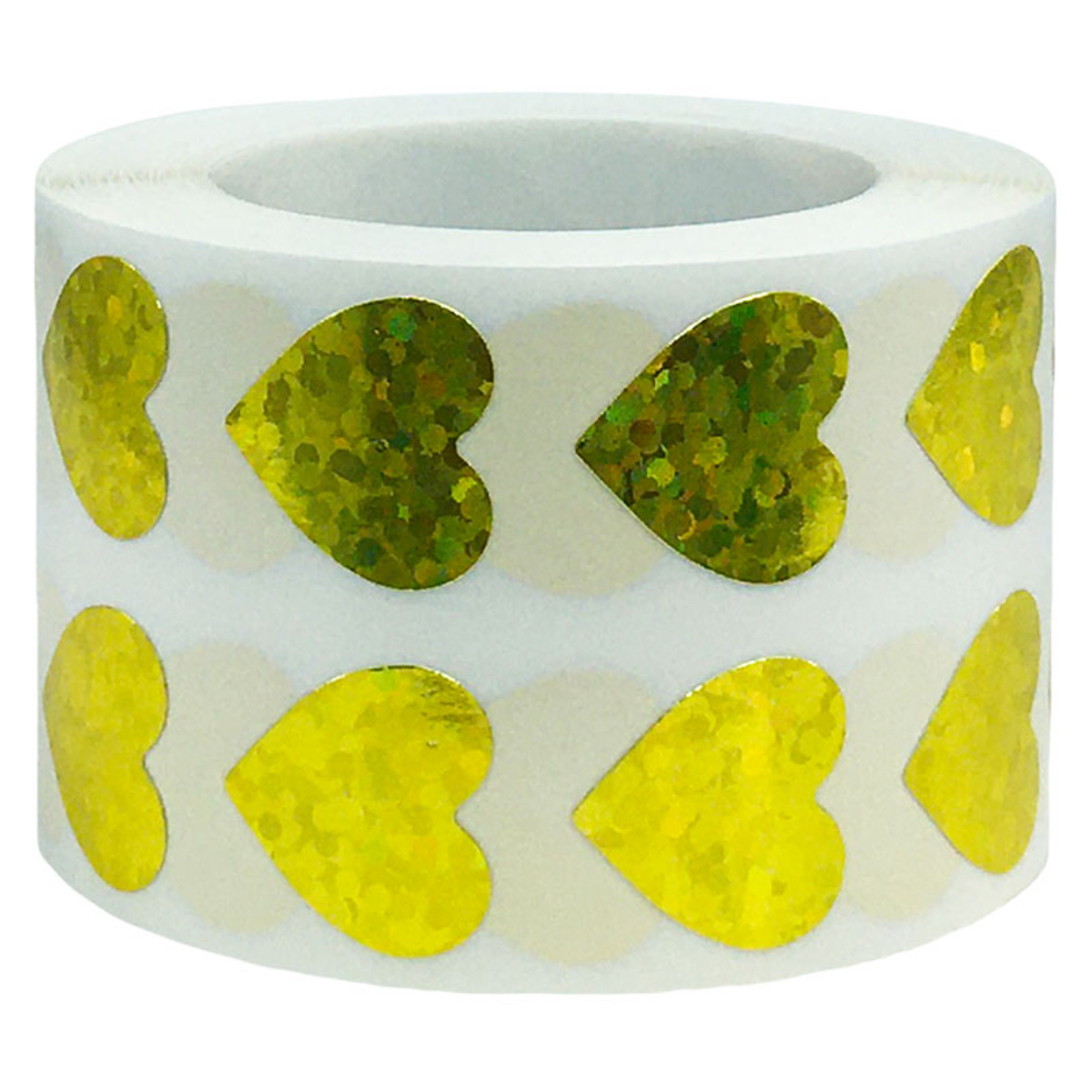 Small Gold Sparkle Heart Stickers 1/2" Wide Small Gold Sparkle Heart Stickers 1/2" Wide