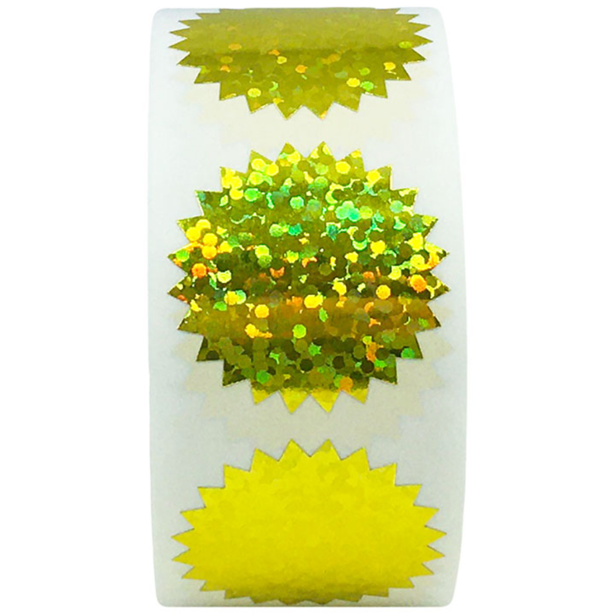Yellow Sparkle Seal Labels 1" Round